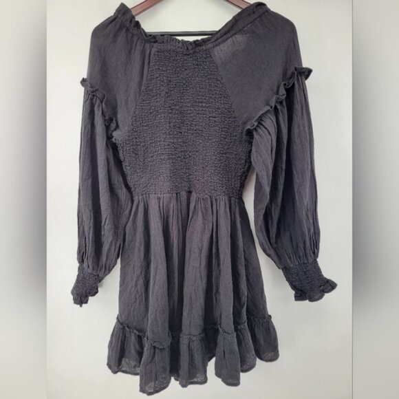Free People Kiss and Tell Black Mini Dress Size XS - Picture 8 of 9